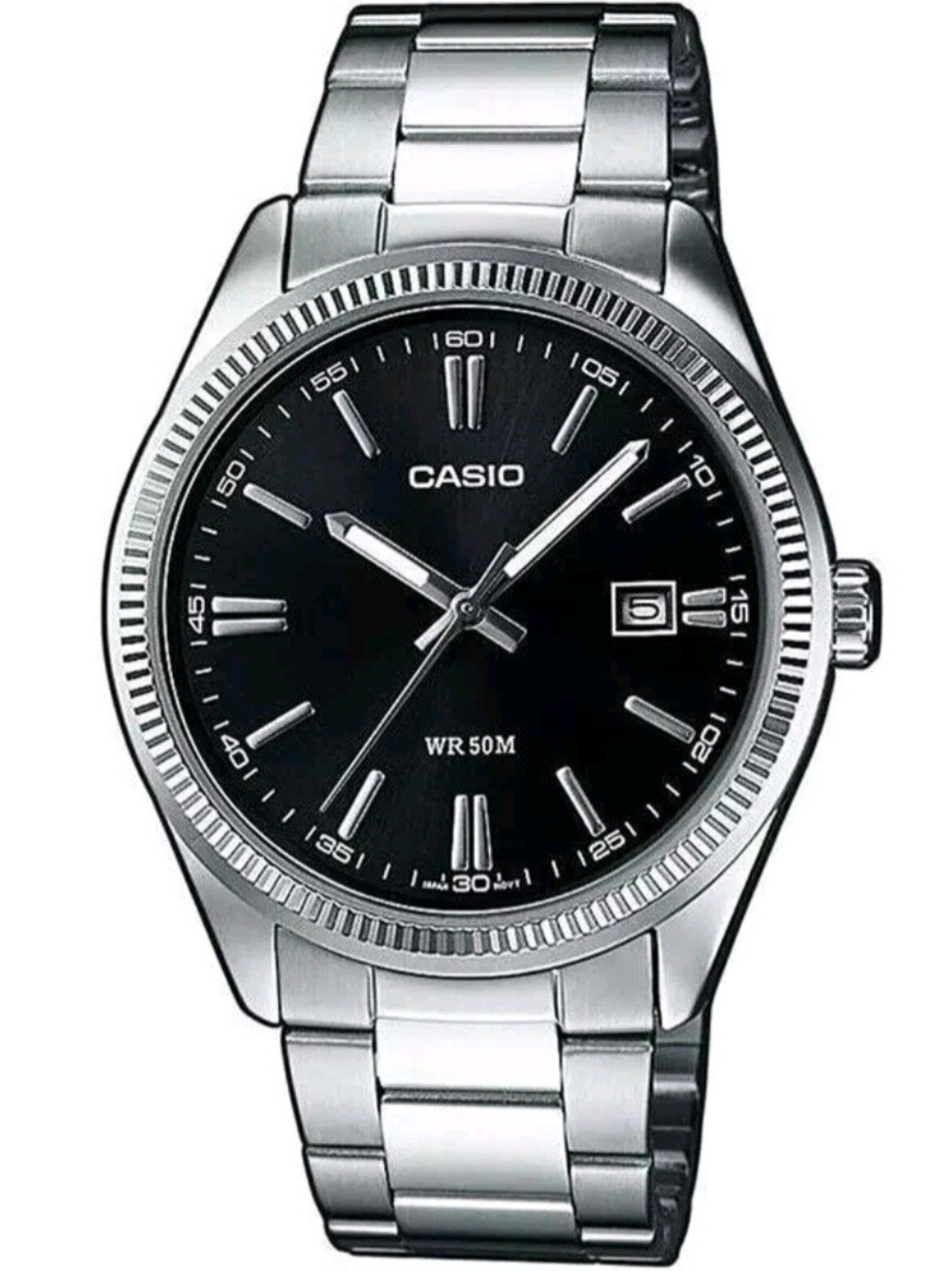 Casio Men's Metal Band Wrist Watch MTP-1302D-1A1 - Classic Black Dial
